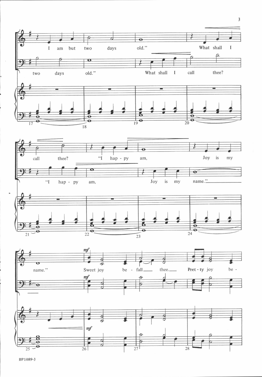 Infant Joy 4-Part scores gallery preview page 3