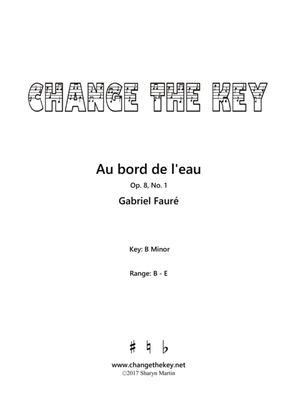 Book cover for Au bord de l'eau - B Minor