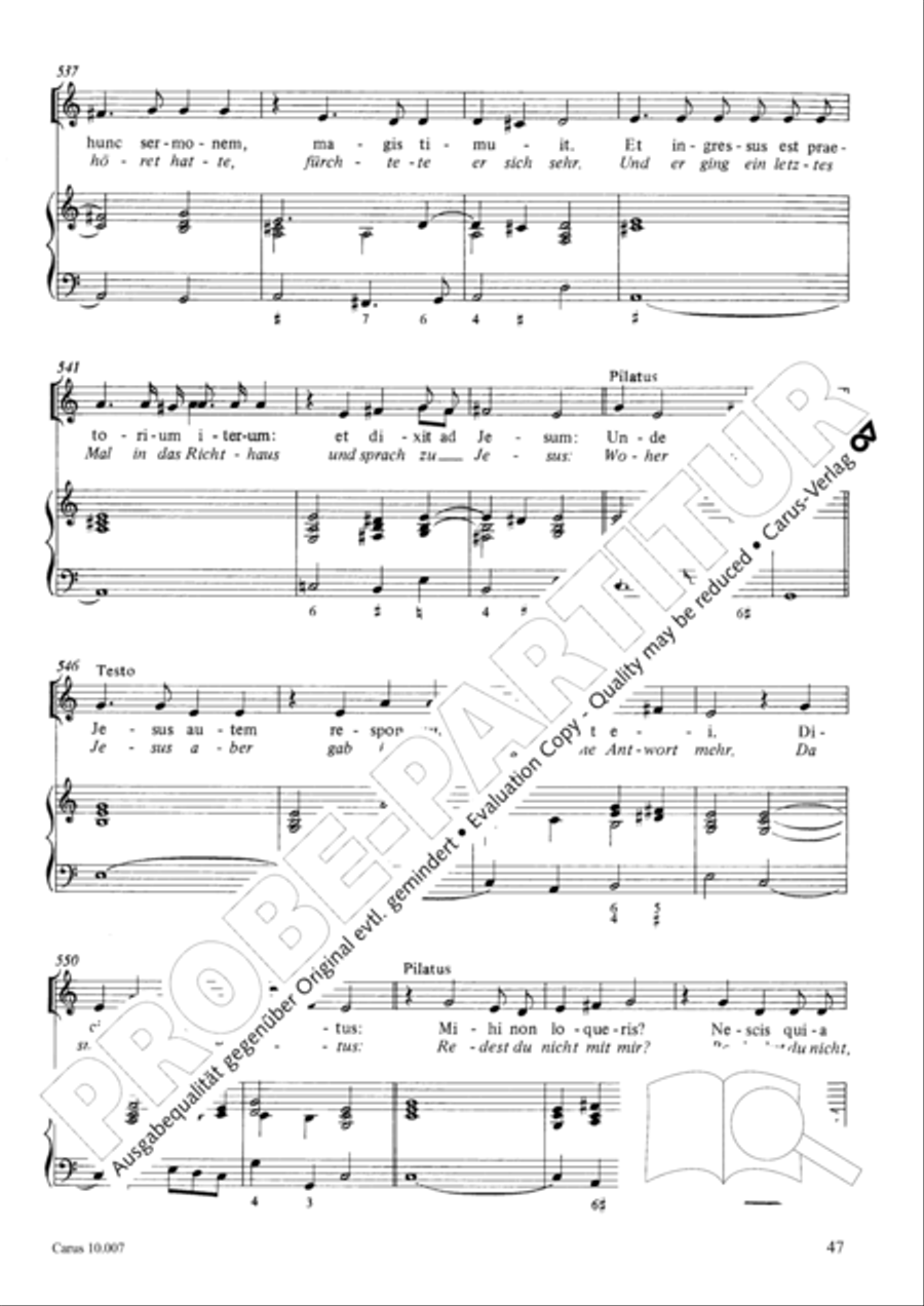 St. John Passion (Johannes-Passion) TB scores gallery preview page 48