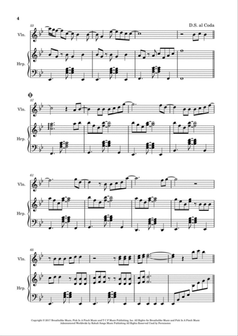 Rewrite The Stars String Duet scores gallery preview page 6