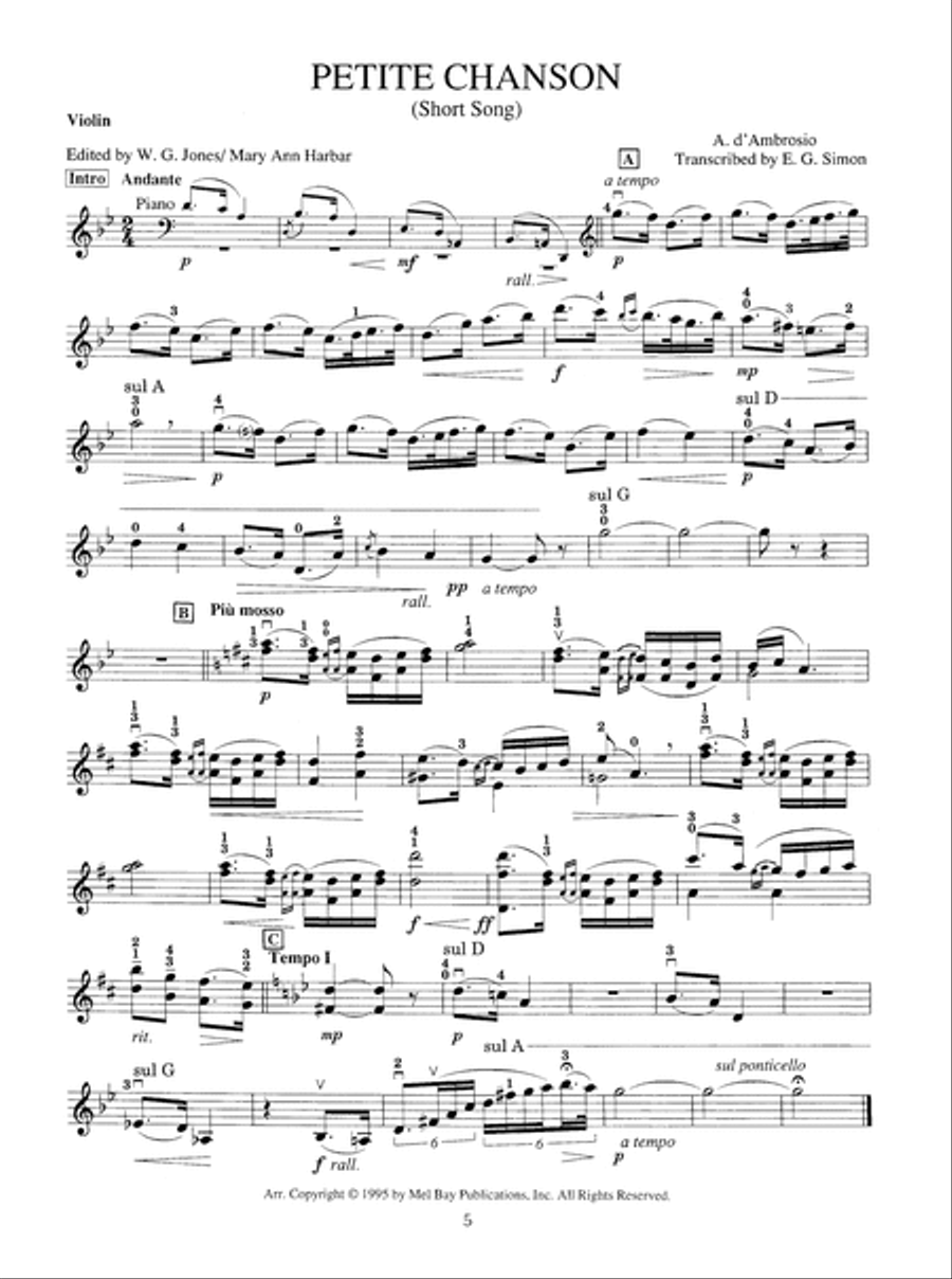Cabaret Violin Treasures Cabaret Violin Treasures Violin Solo scores gallery preview page 6