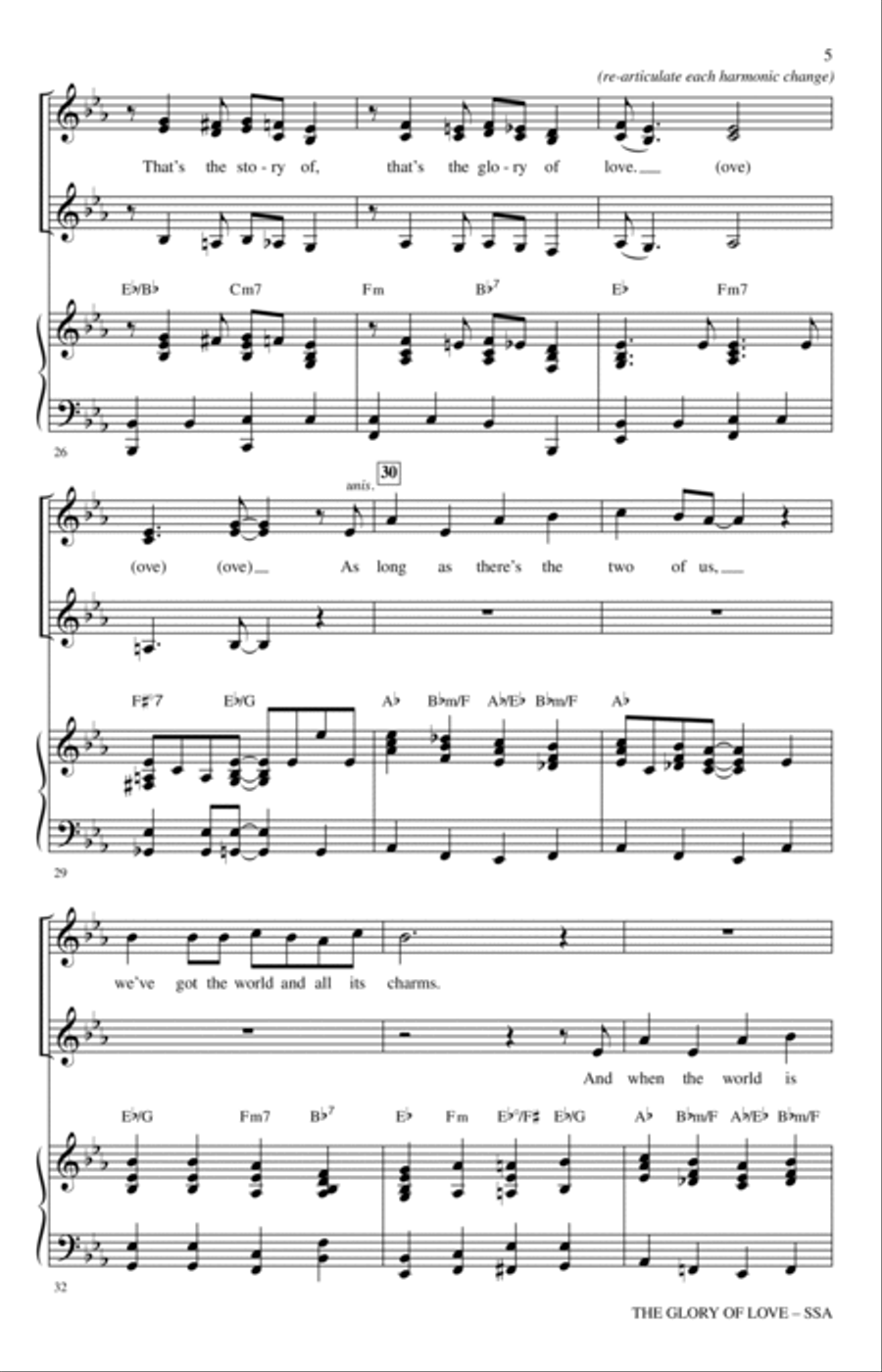 The Glory Of Love SSA scores gallery preview page 4