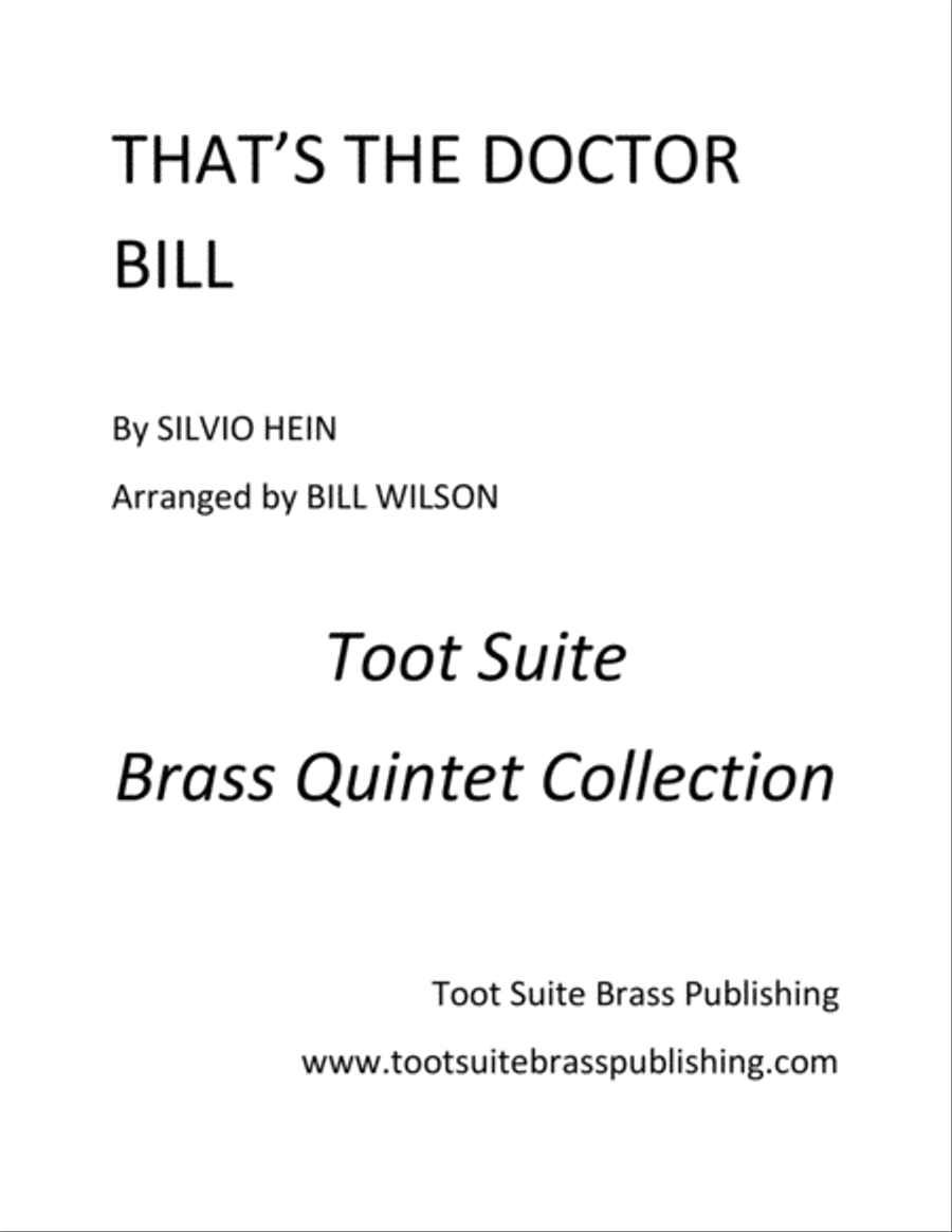 That's the Doctor Bill Brass Quintet scores gallery preview page 1