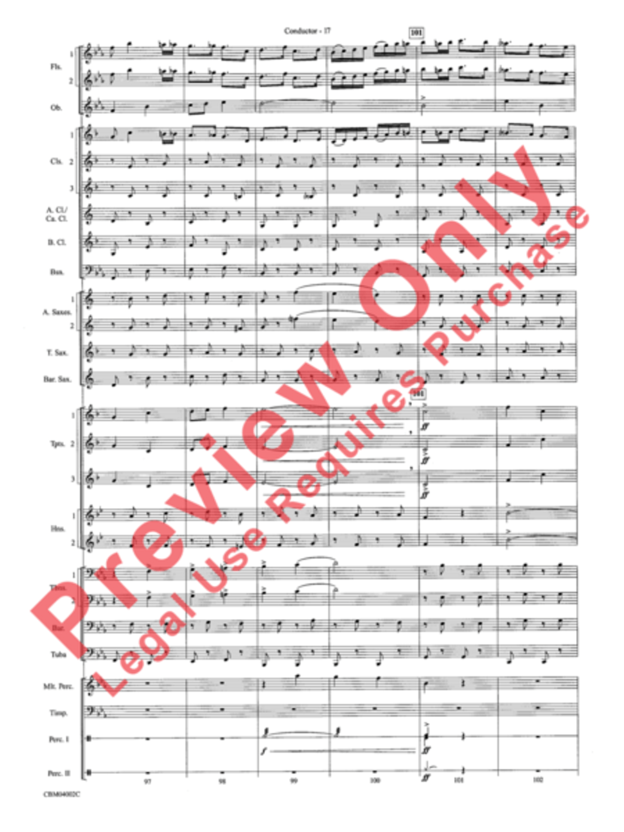 The Dam Busters Concert March Concert Band scores gallery preview page 20