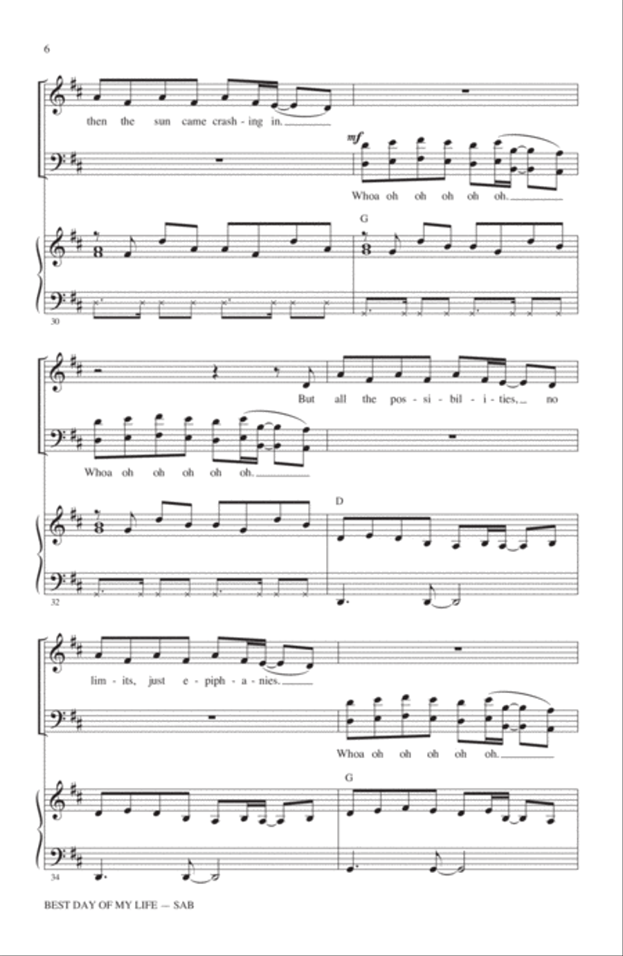 Best Day Of My Life Best Day Of My Life 3-Part scores gallery preview page 5