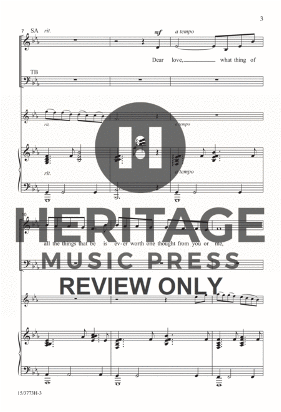 And None but Love 4-Part scores gallery preview page 3