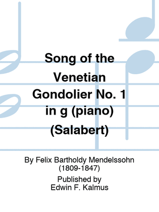 Song of the Venetian Gondolier No. 1 in g (piano) (Salabert)