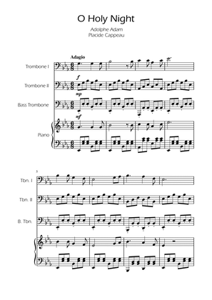 O Holy Night - Trombone Trio w/ Piano
