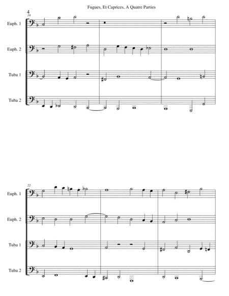 Fugue One from 'Fugue and Caprices for Four-Part Organ' by Kenneth D. Friedrich 4-Part - Digital Sheet Music