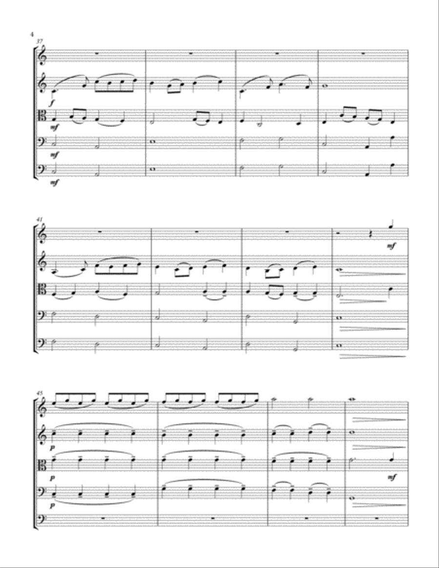 Over The Rainbow (from The Wizard Of Oz) String Quartet scores gallery preview page 5