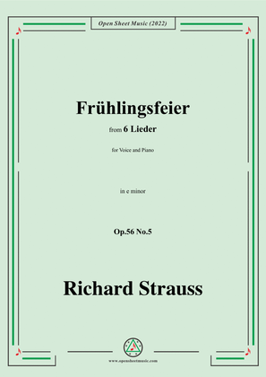 Richard Strauss-Frühlingsfeier,in e minor