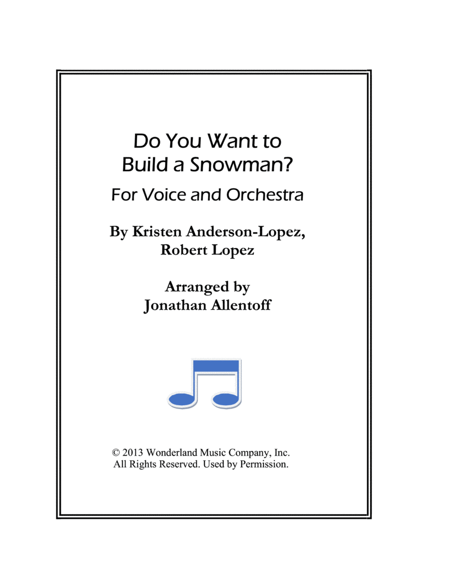 Do You Want To Build A Snowman? Large Ensemble scores gallery preview page 1