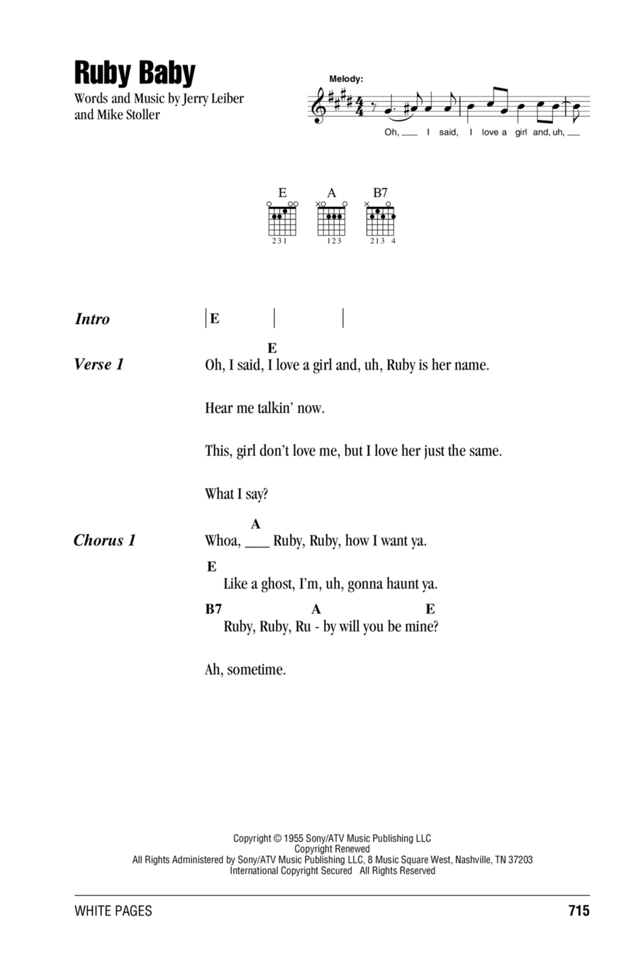 Ruby Baby Ruby Baby Acoustic Guitar scores gallery preview page 1