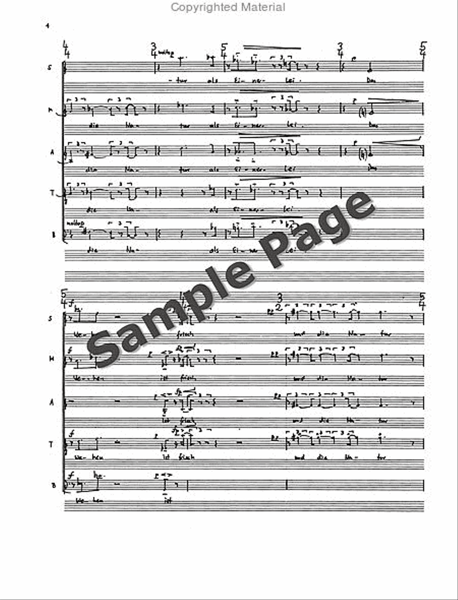 Madrigals 4 From Werther Opera SSATB scores gallery preview page 5
