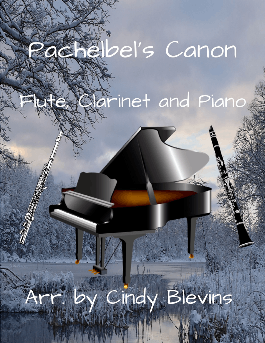 Pachelbel's Canon, for Flute, Clarinet and Piano Woodwind Duet scores gallery preview page 1