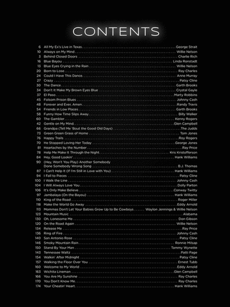 First 50 Country Songs You Should Play on the Piano Easy Piano scores gallery preview page 2