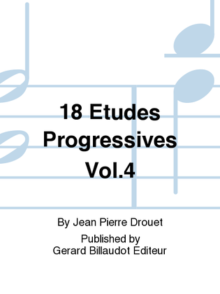 Book cover for 18 Etudes Progressives Vol. 4