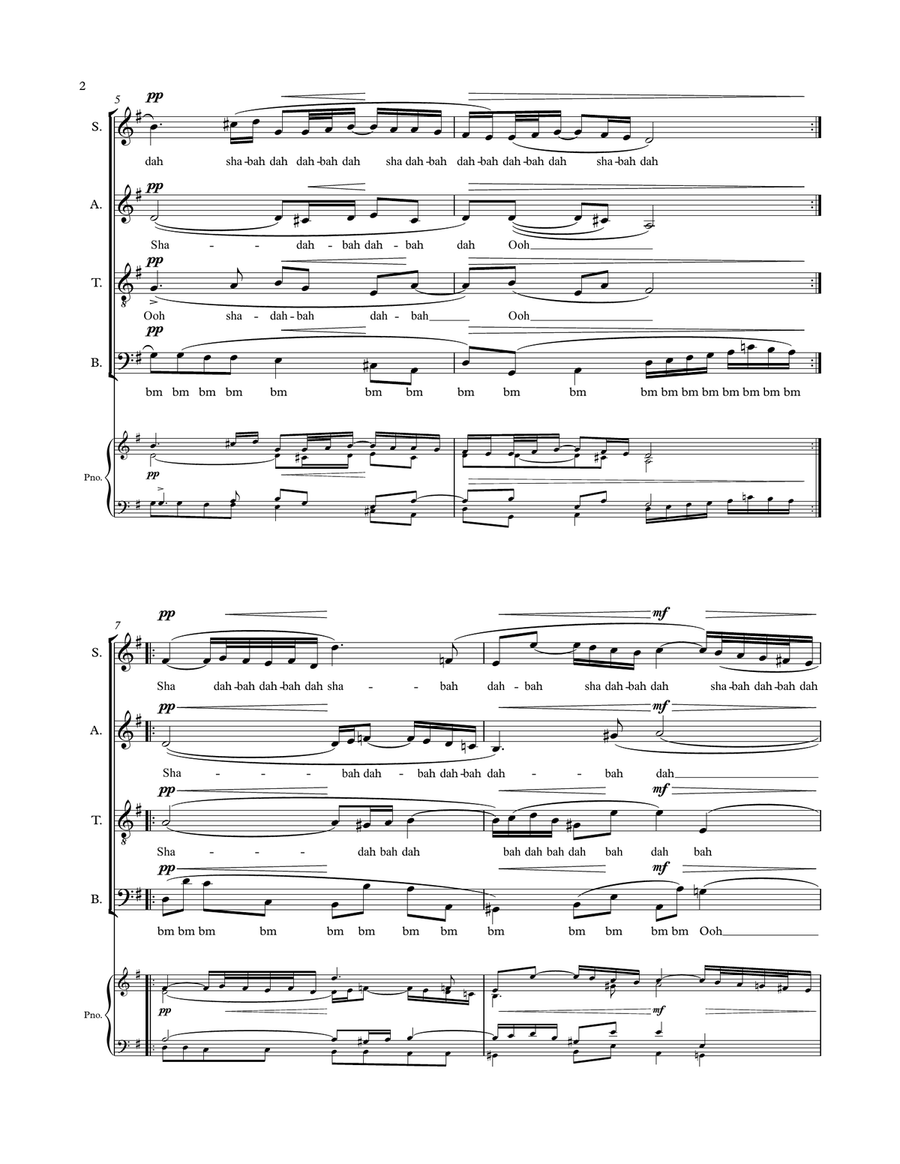 Air on the G String (Choral version) 4-Part scores gallery preview page 3