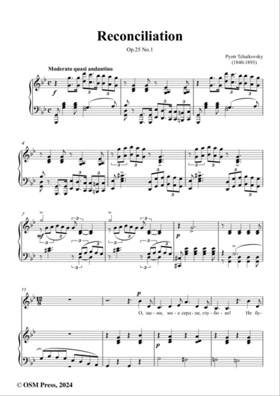 Tchaikovsky-Reconciliation,in g minor,Op.25 No.1 Voice scores gallery preview page 2