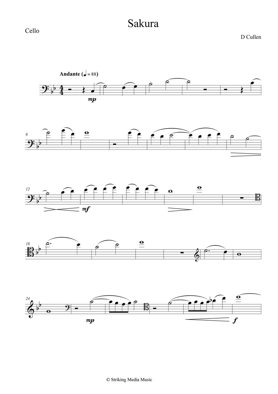 Sakura Piano scores gallery preview page 3