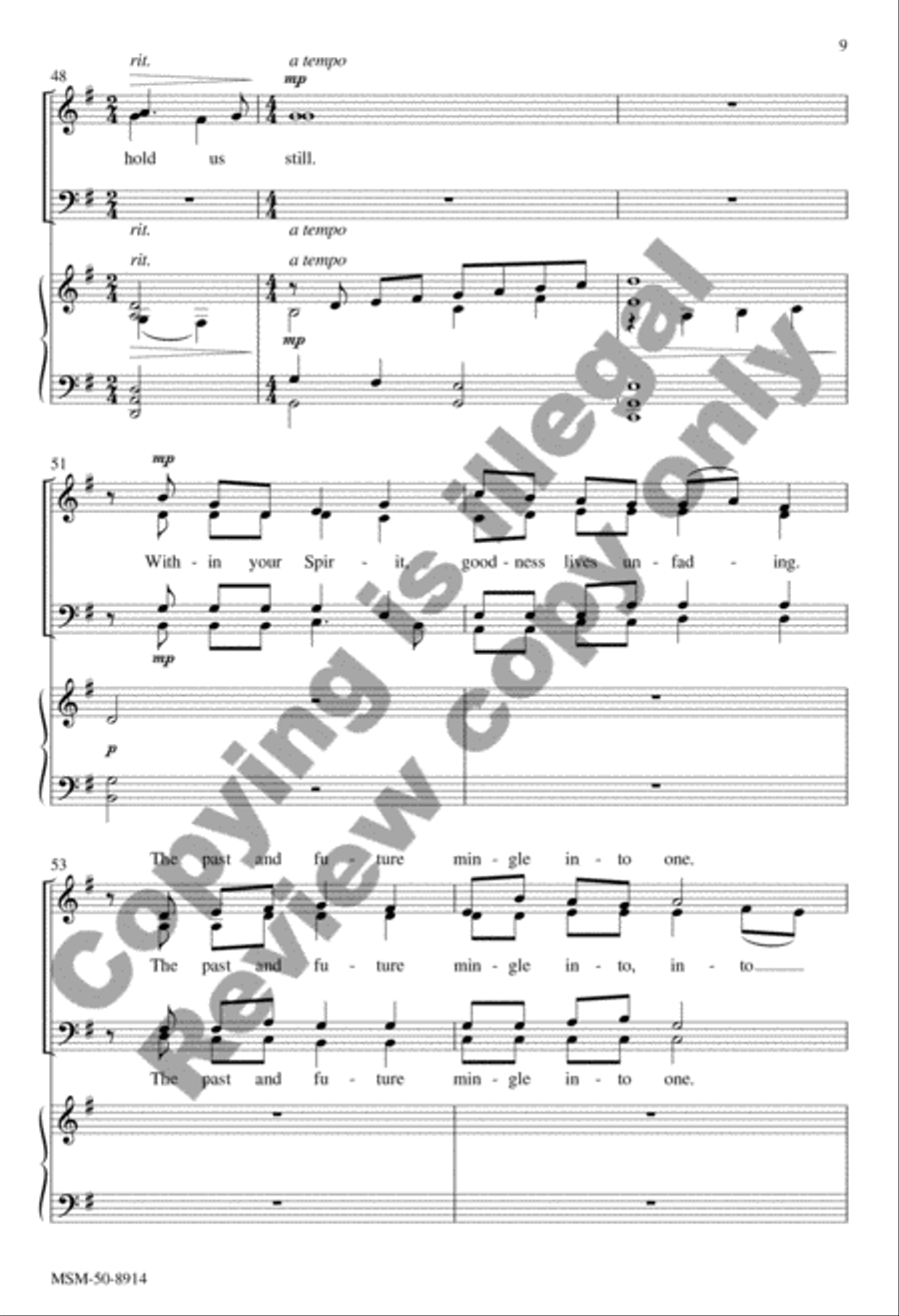 When Memory Fades (Choral Score) 4-Part scores gallery preview page 17