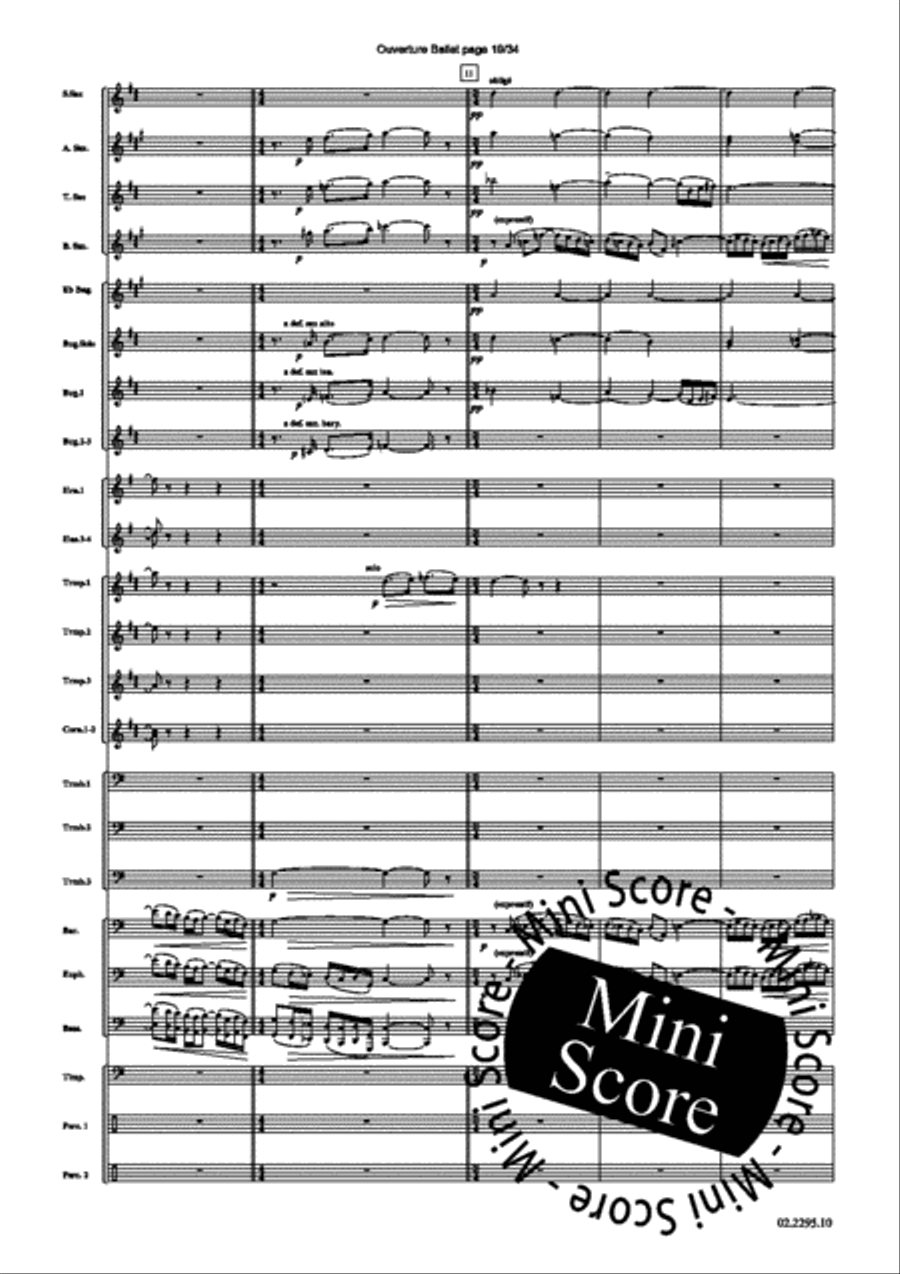 Ouverture de Ballet Fanfare Band scores gallery preview page 23