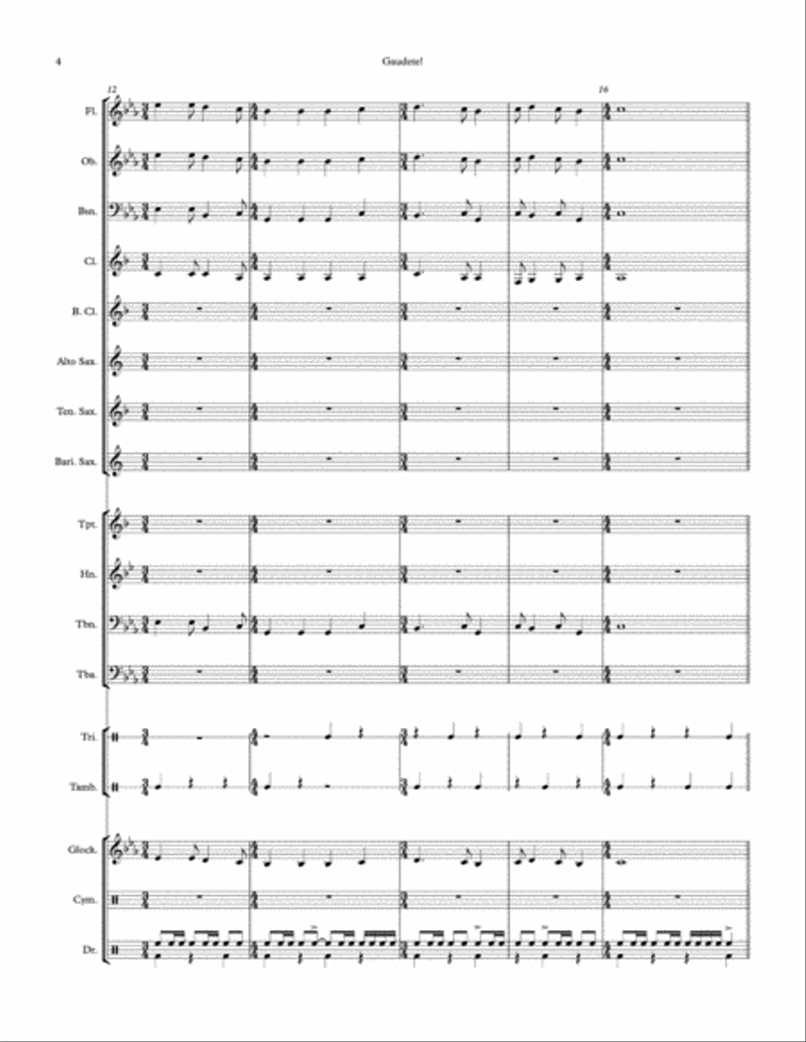 Gaudete! Concert Band scores gallery preview page 4