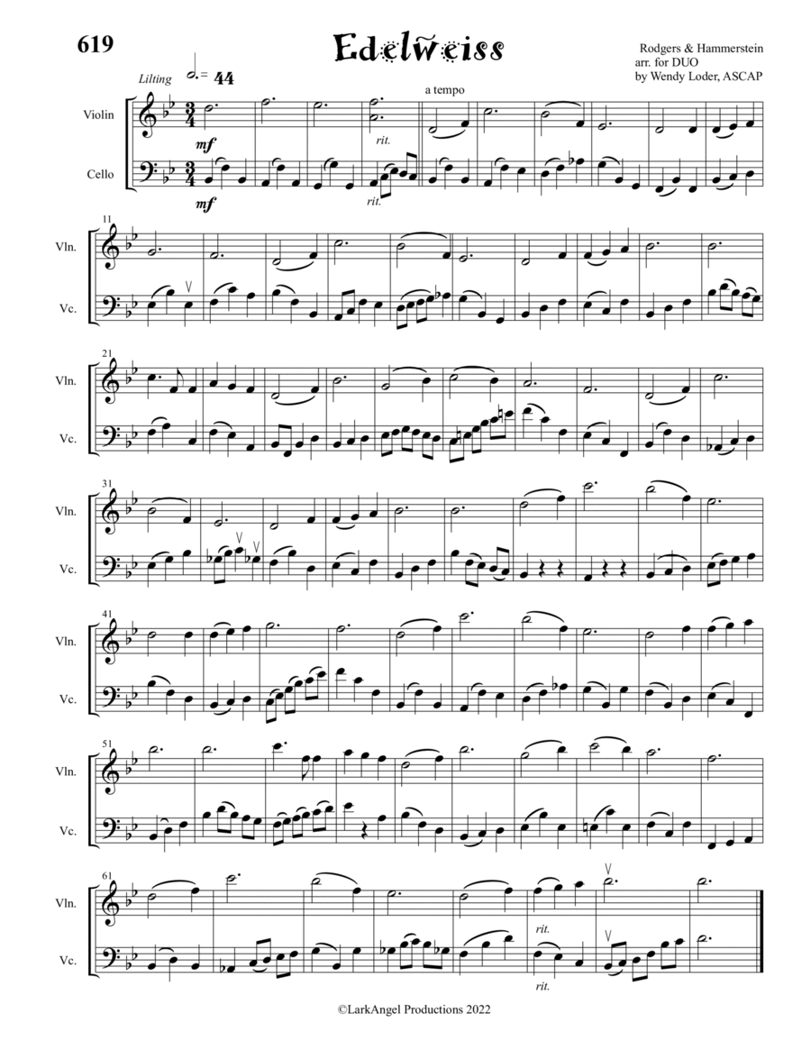 Edelweiss String Duet scores gallery preview page 1