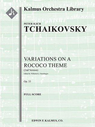 Book cover for Variations on a Rococo Theme, Op. 33 (2nd version)