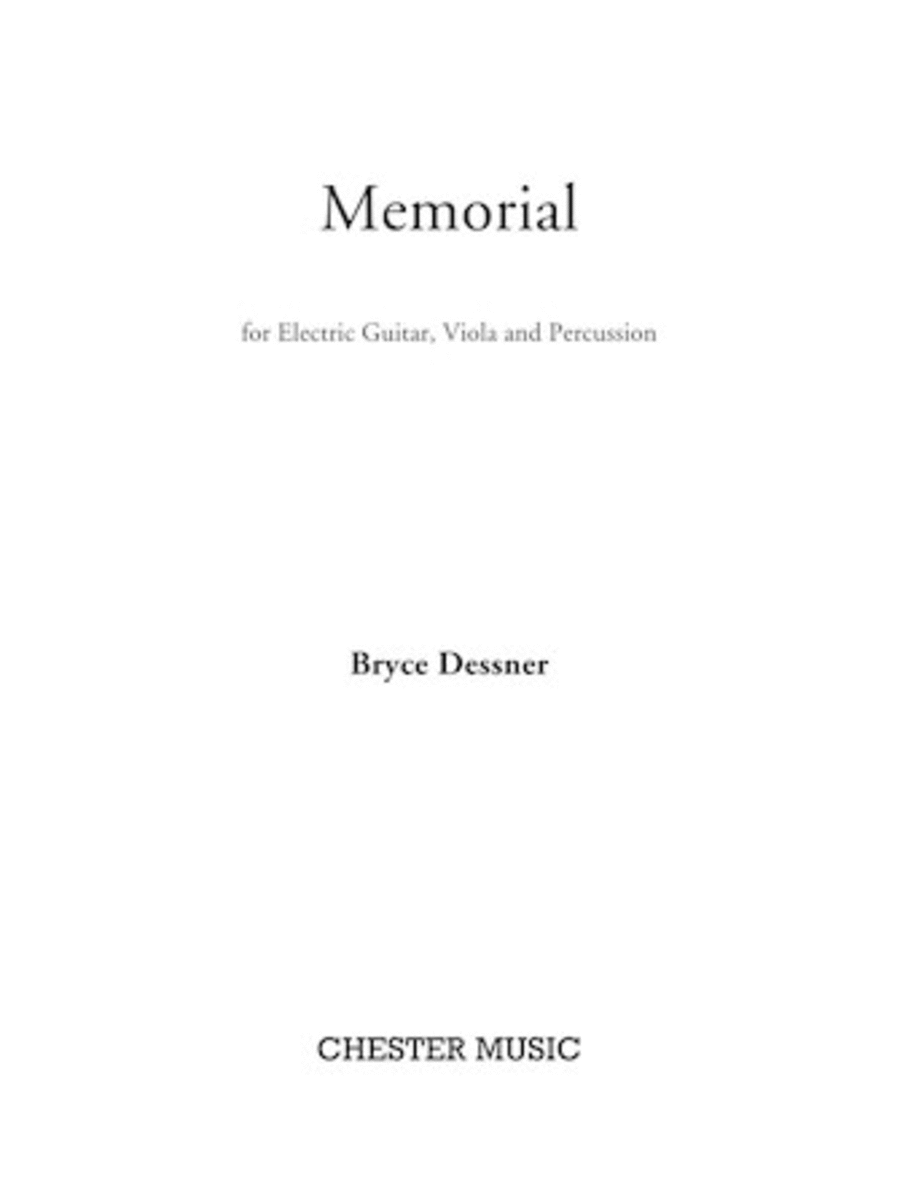 Memorial Electric Guitar, Viola, Percussion Score & Parts