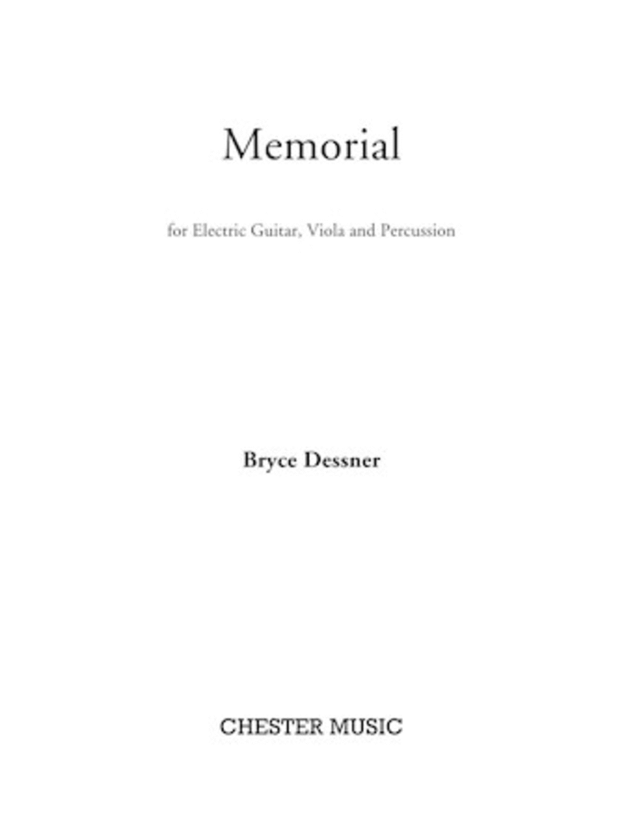 Memorial Electric Guitar, Viola, Percussion Score & Parts Viola scores gallery preview page 1