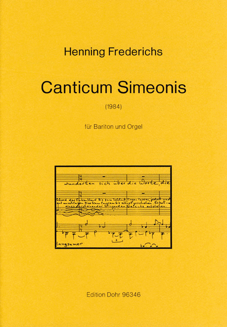 Canticum Simeonis für Bariton und Orgel (1984)
