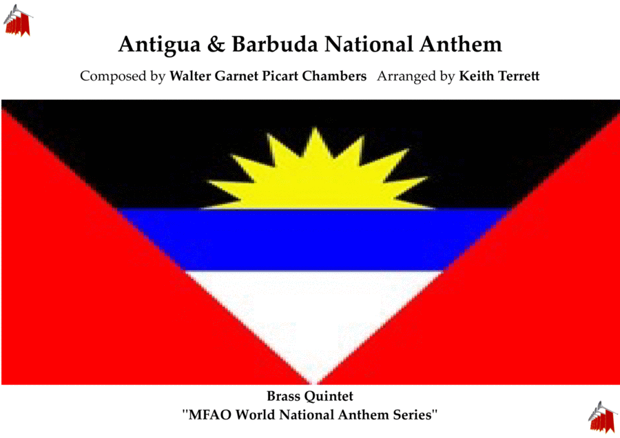 Antigua & Barbuda National Anthem for Brass Quintet ("Fair Antigua, We Salute Thee") MFAO World Nati image number null
