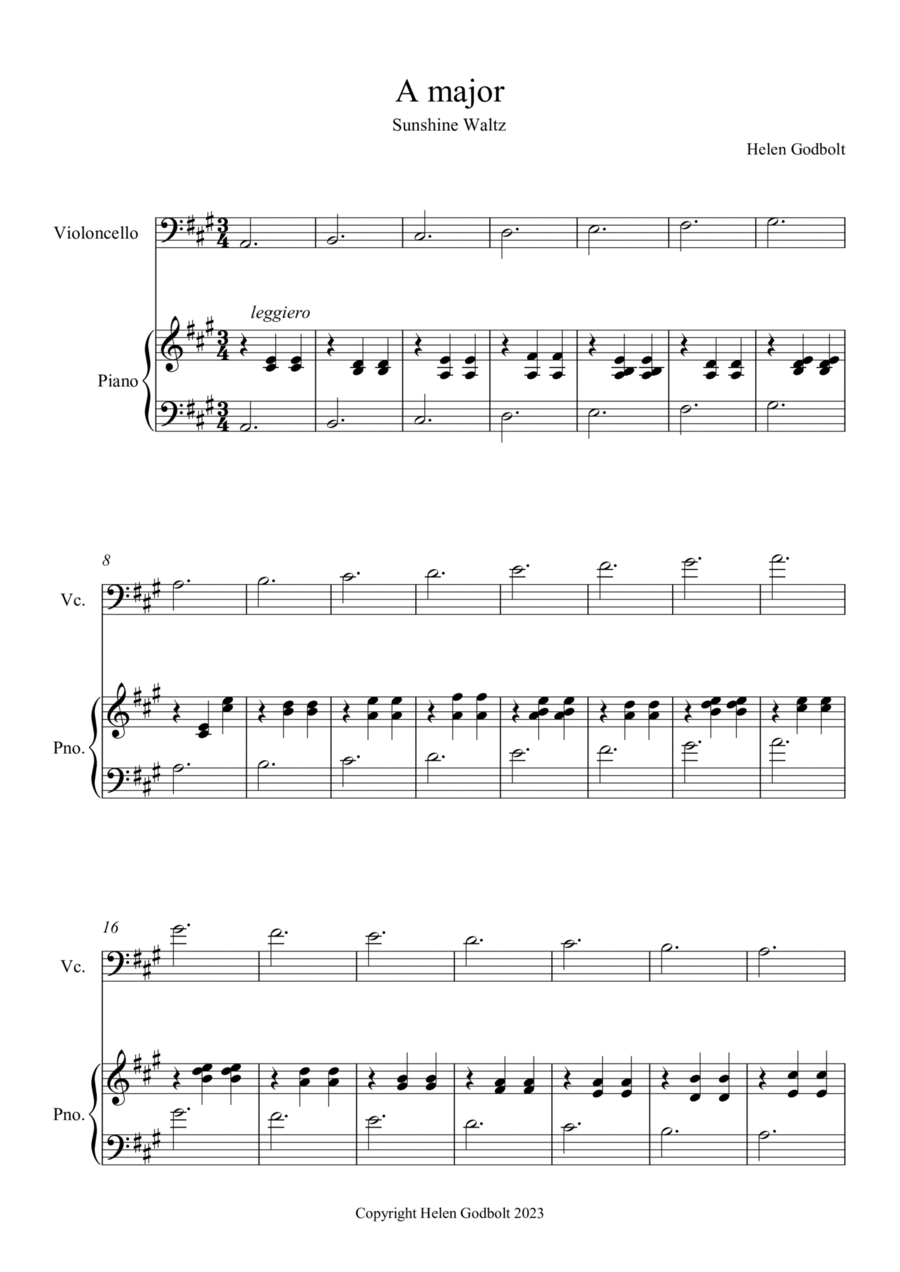 Sunshine Waltz Sunshine Waltz Piano scores gallery preview page 1