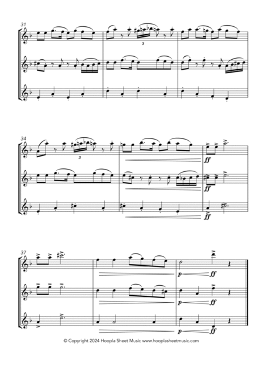 Hava Nagila Hava Nagila Woodwind Trio scores gallery preview page 4