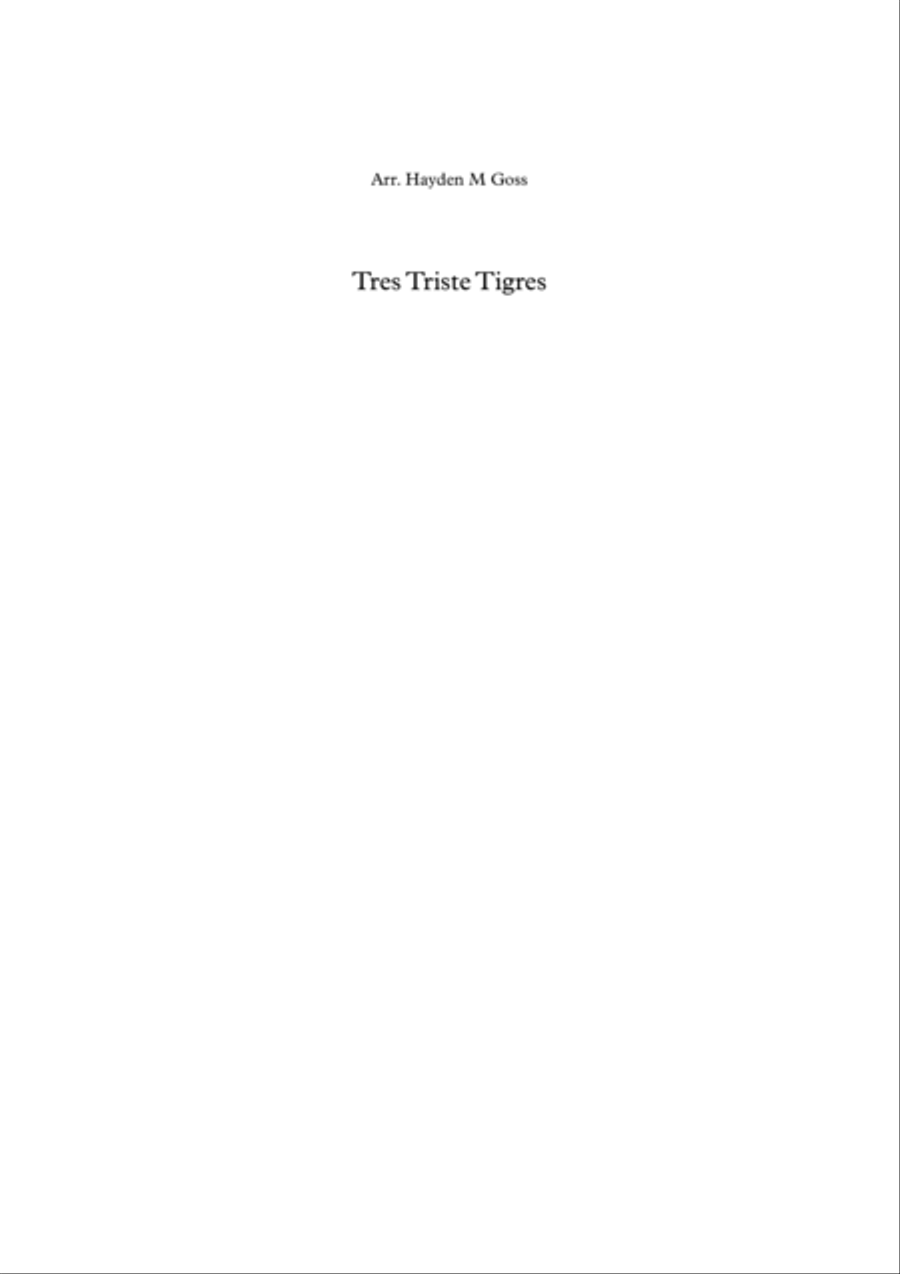 Tres Triste Tigres Concert Band scores gallery preview page 1