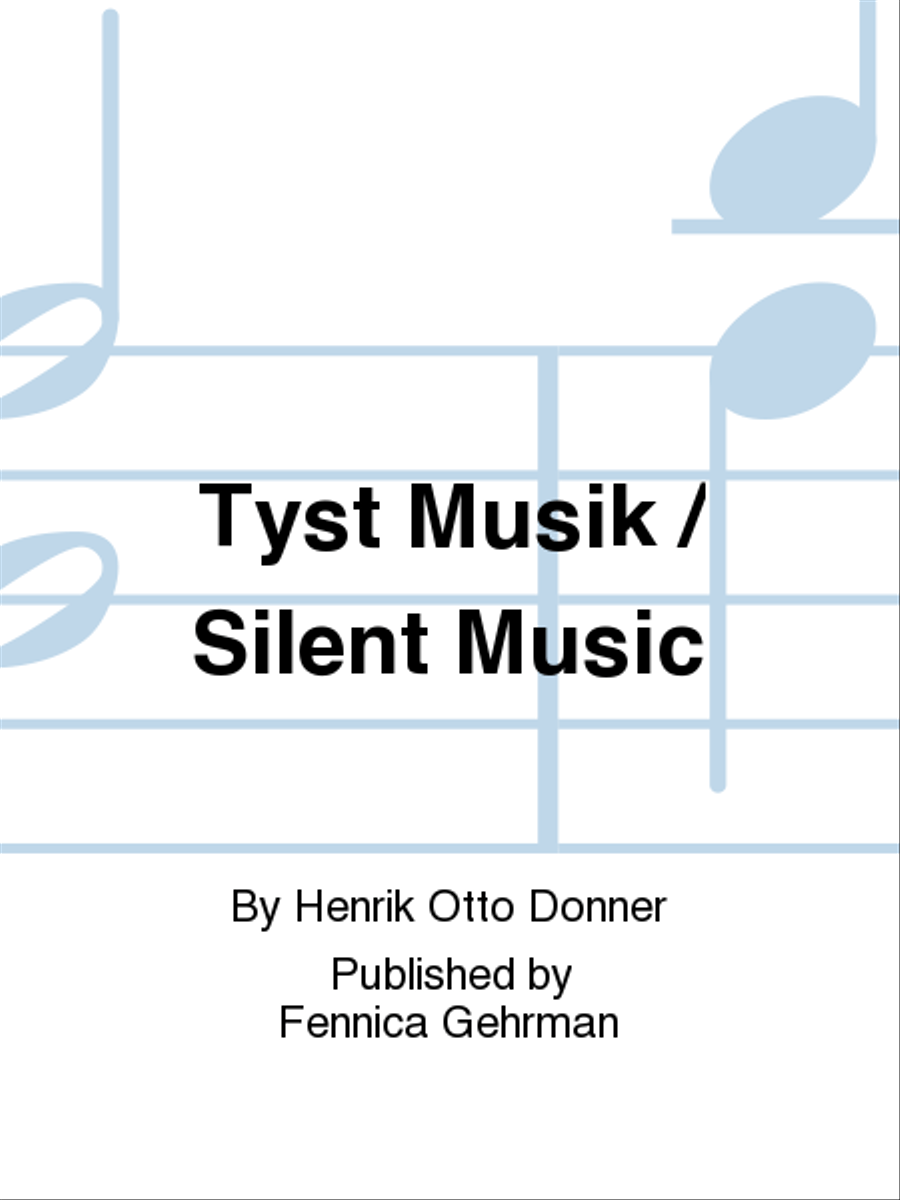 Tyst musik / Silent Music Baritone Voice scores gallery preview page 1