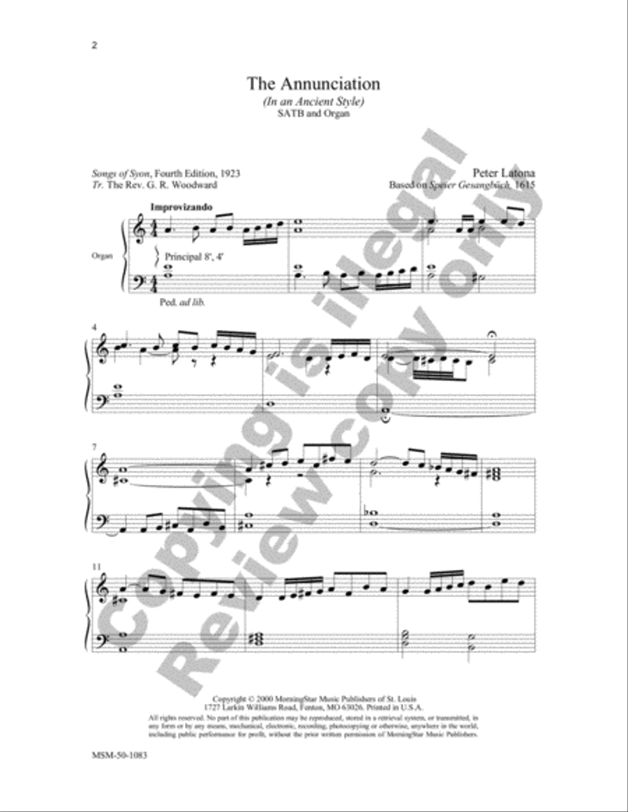 The Annunciation 4-Part scores gallery preview page 2