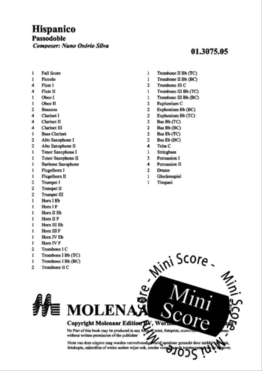 Hispanico Concert Band scores gallery preview page 4