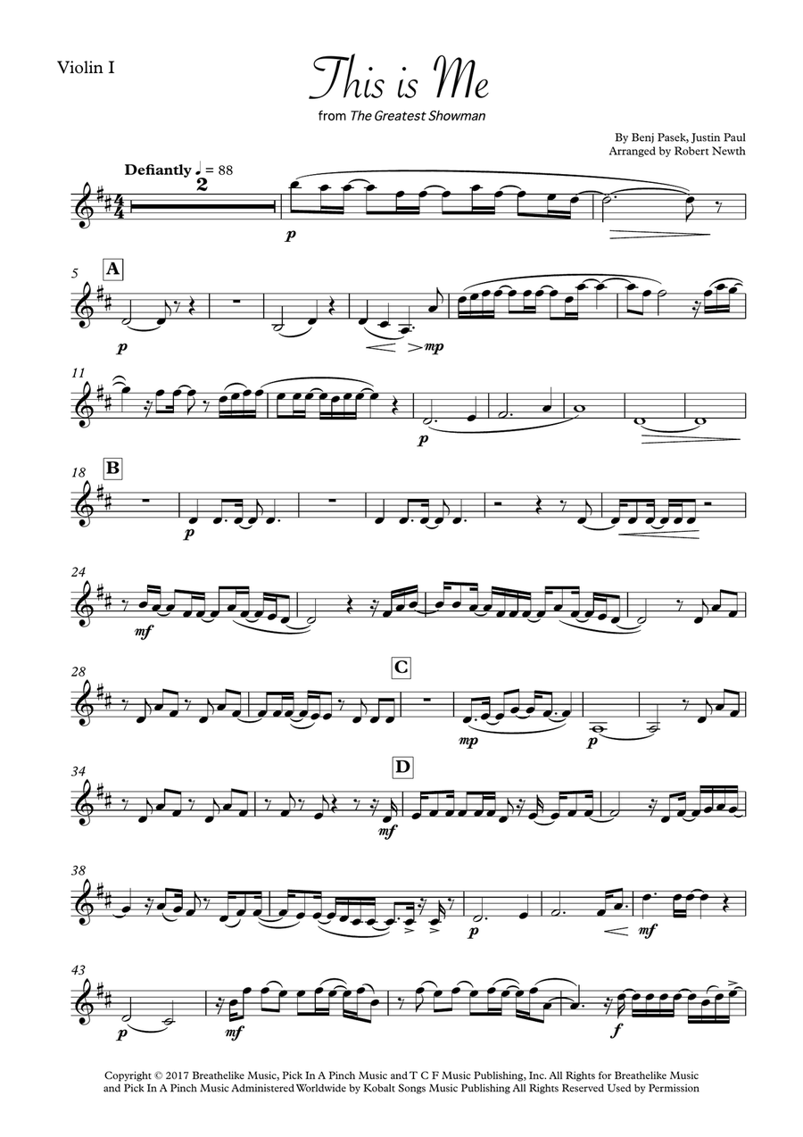 This Is Me This Is Me String Quartet scores gallery preview page 5