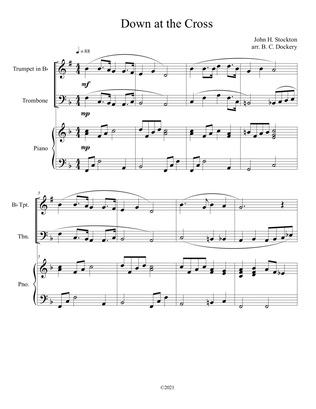 Down at the Cross (trumpet and trombone duet) with optional piano accompaniment