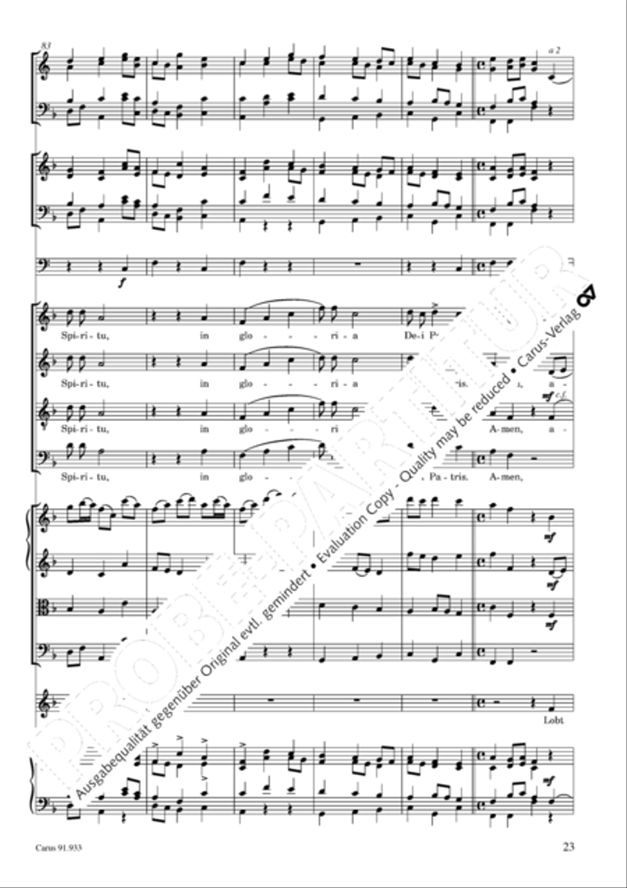 Missa carminum 4-Part scores gallery preview page 26