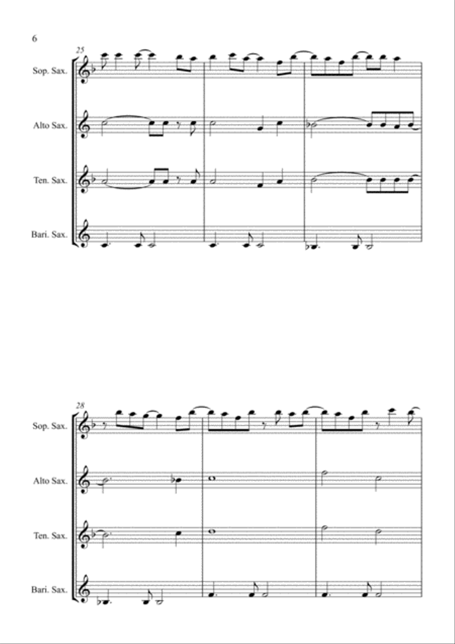 Sweet Child O' Mine Sweet Child O' Mine Saxophone Quartet scores gallery preview page 6