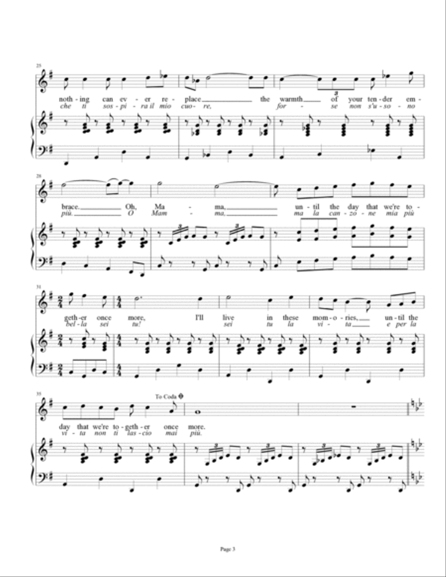 Mama (mamma) Voice scores gallery preview page 3
