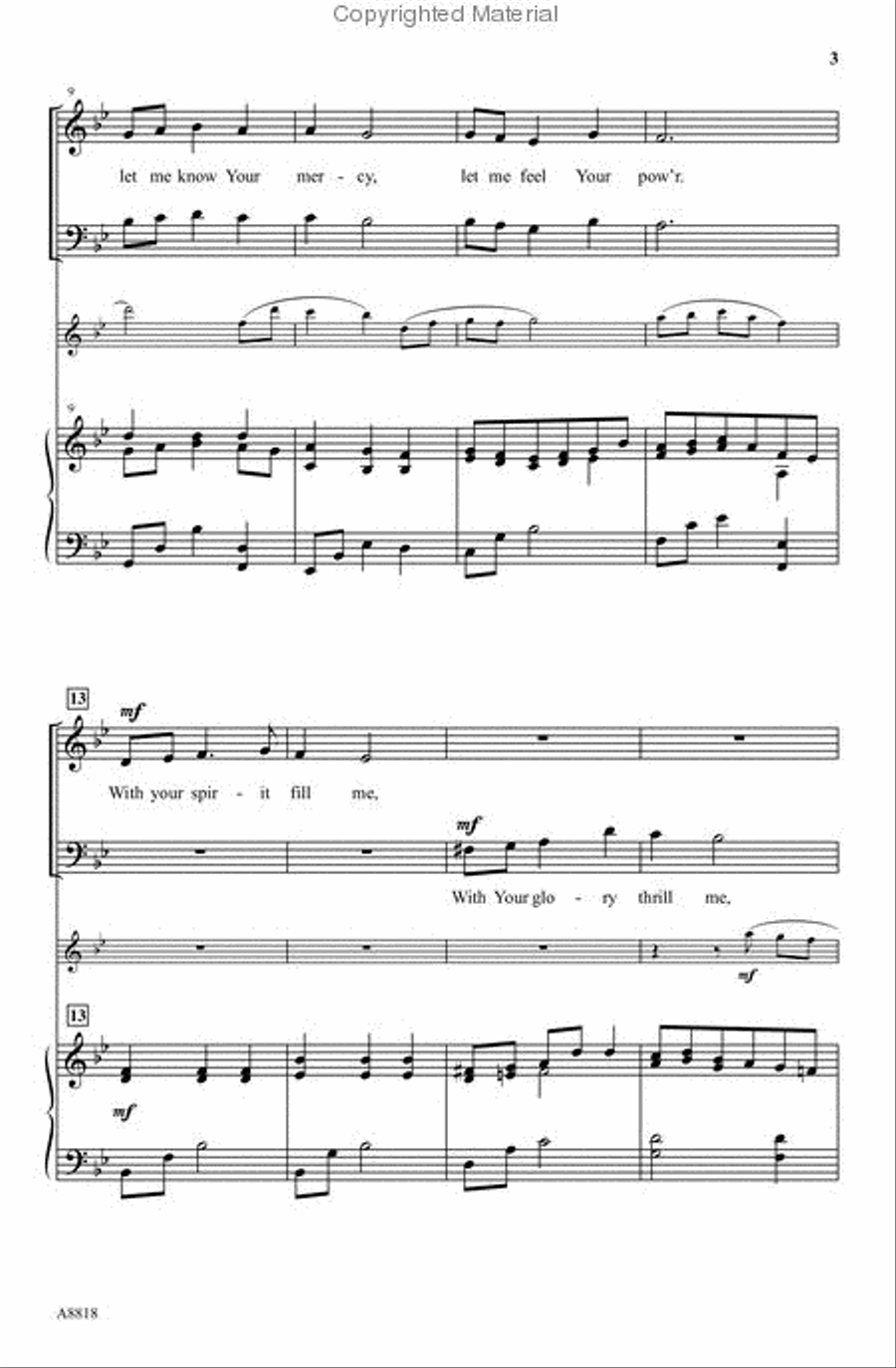 Jesus, Touch My Heart 4-Part scores gallery preview page 3