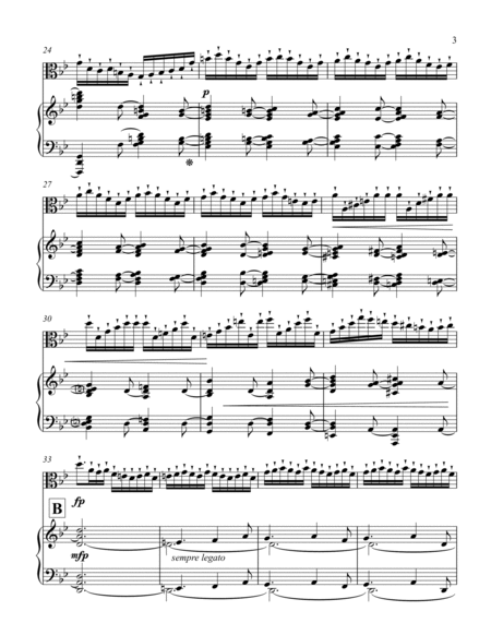 Sinding Presto transcribed for Viola and Piano g-moll