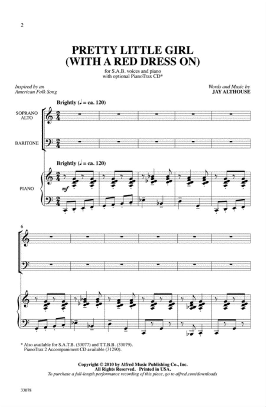 Pretty Little Girl 3-Part scores gallery preview page 2
