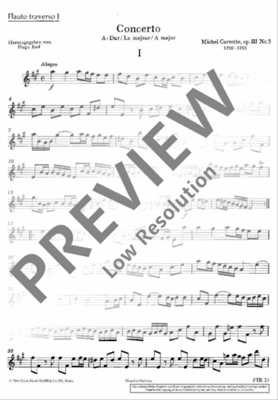Concerto A major Concerto A major Flute scores gallery preview page 20
