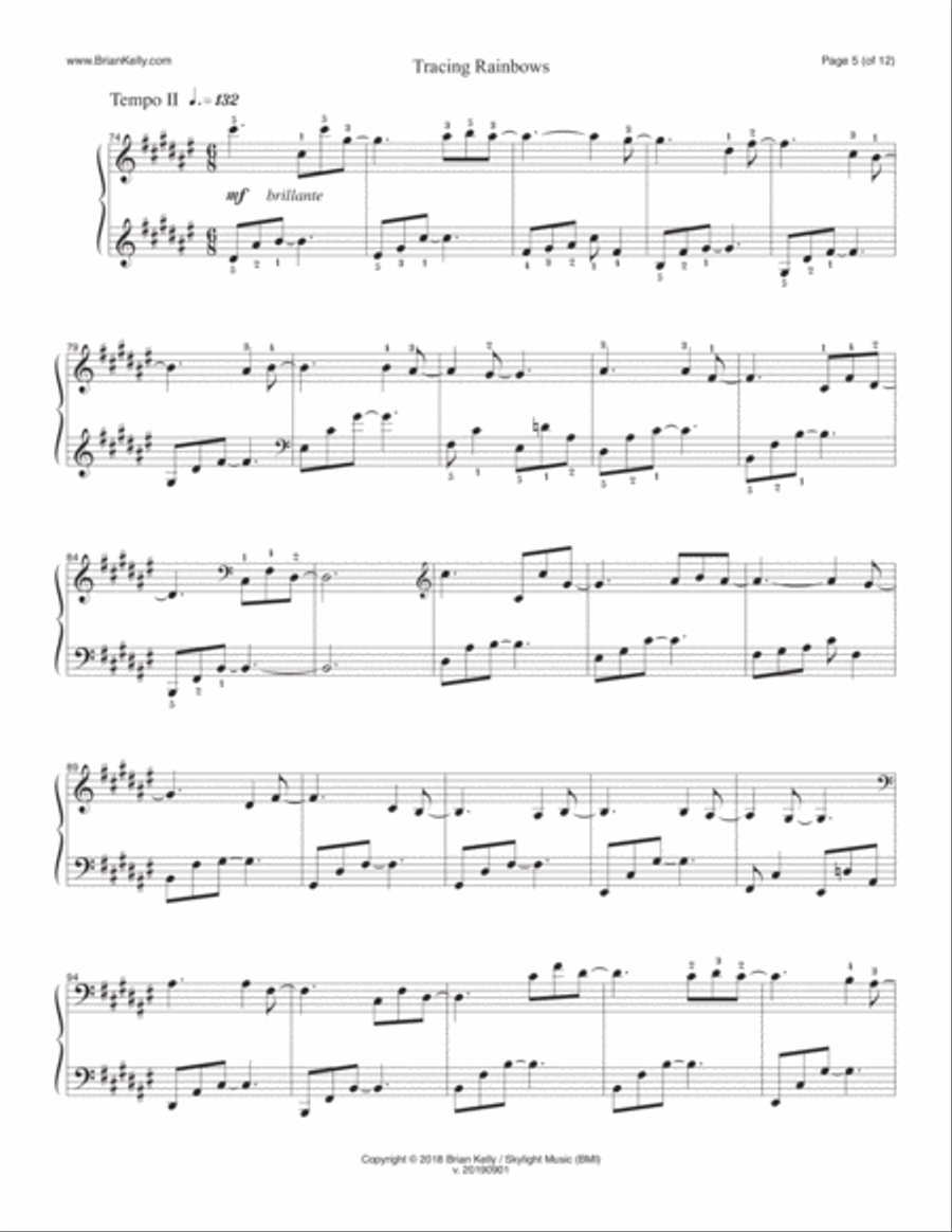 Tracing Rainbows Piano Solo scores gallery preview page 5
