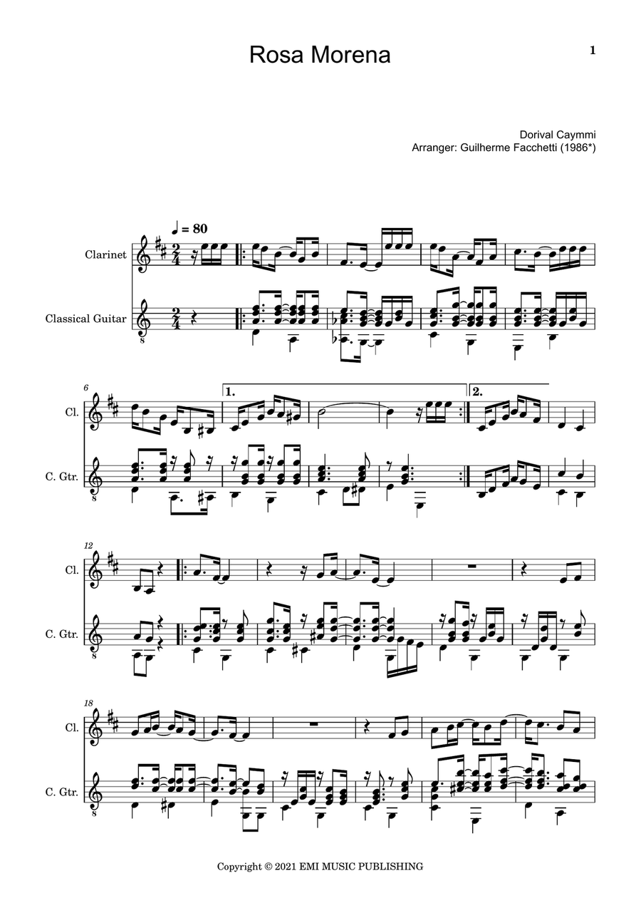Rosa Morena Chamber Music scores gallery preview page 1